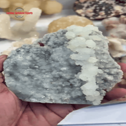 Grey Druzy Quartz Crystal Specimen