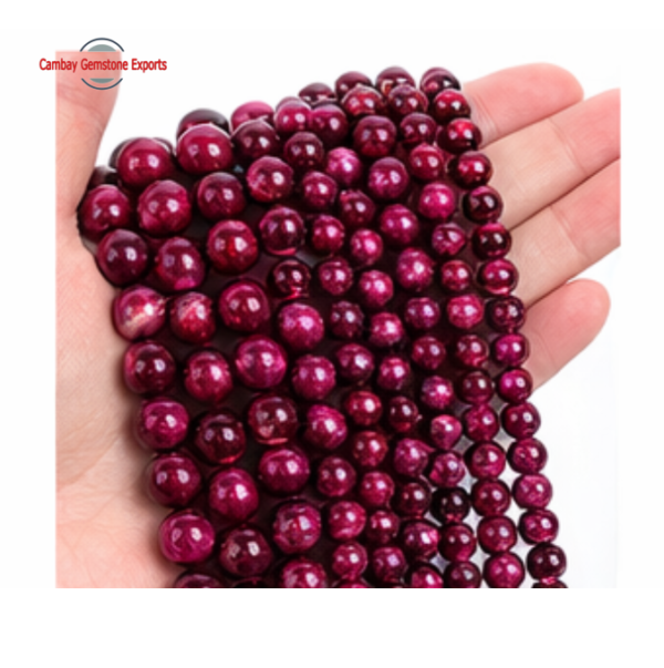 Rose Tiger Eye Tumbled Stones Lines