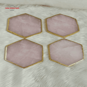 Screenshot 2026-01-04 021003 3.5" Hexagon Rose Quartz Coasters