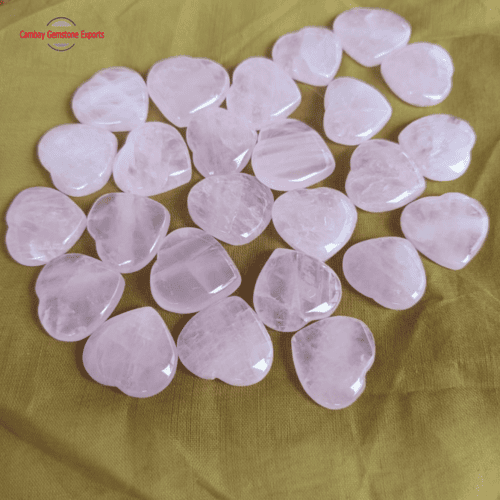Rose Quartz Hearts Small Premium Stones