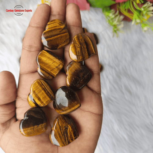 Tiger Eye Hearts Small Premium Stones